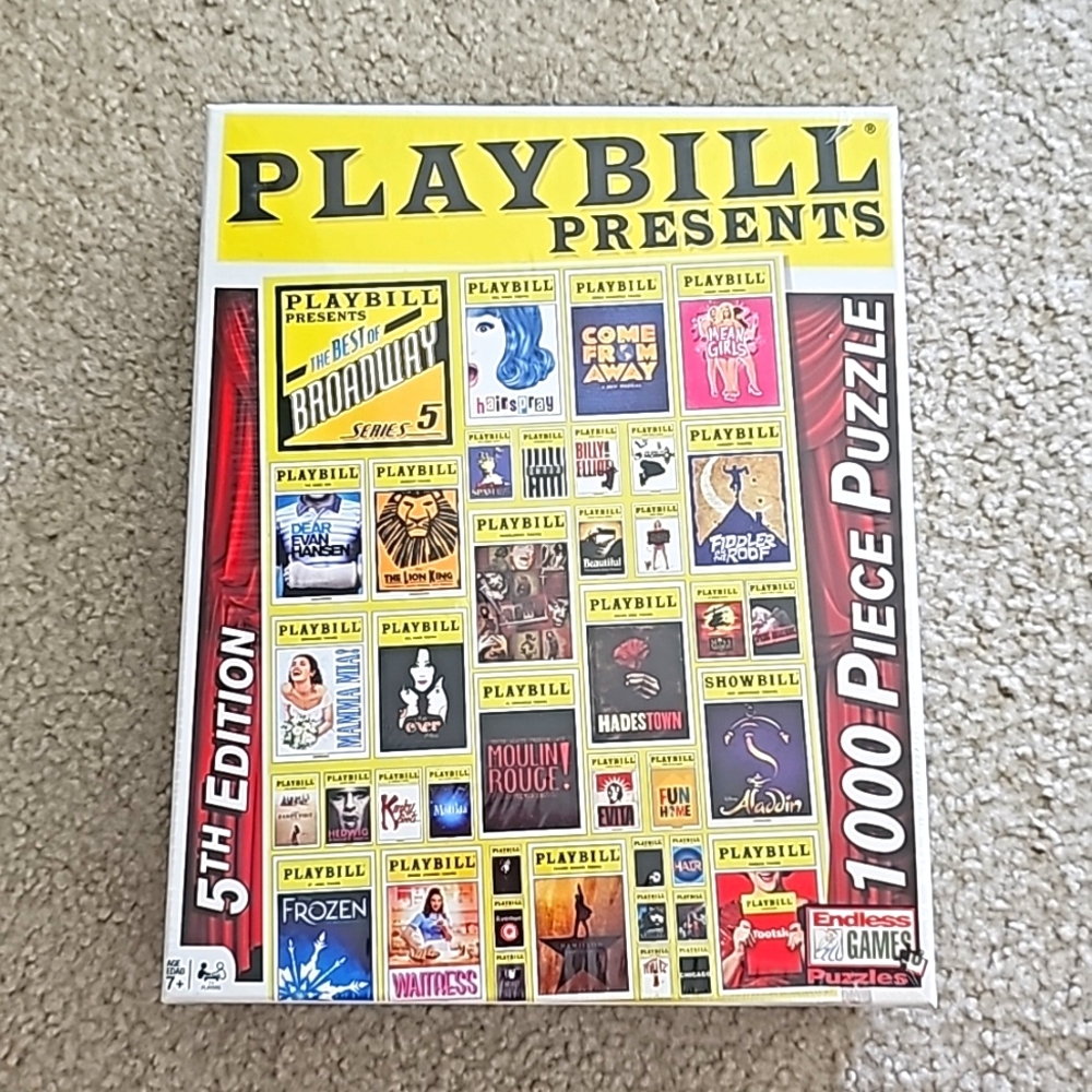 Playbill Presents Best of Broadway 5th Edition puzzle, 1000 pieces, New, Sealed